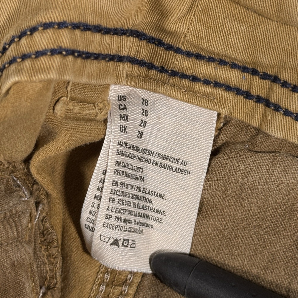 American Eagle Cargo Shorts Men's 28 Khaki Longer Length Hip-Hop Baggy Gorpcore - Picture 3 of 7